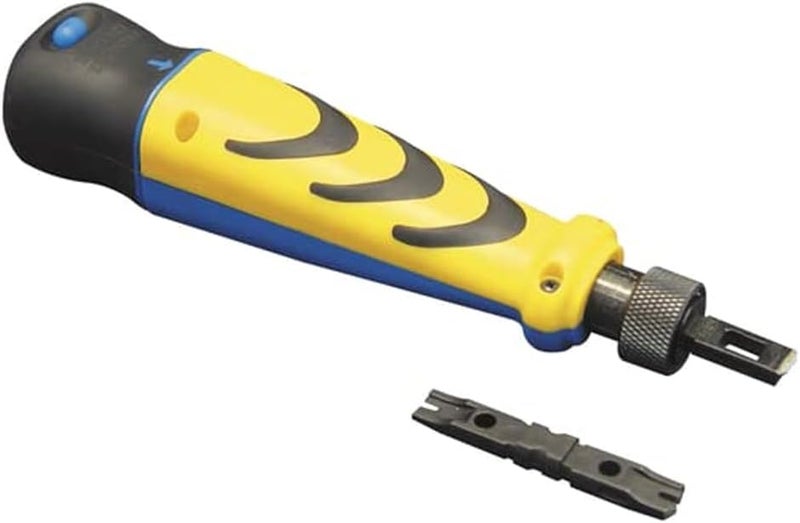 ICC - 110 and 66 Punch Down Tool - Ideal for Wiring Blocks, Patch Panels, and Connectors - Single Blade Tool - High/Low Impact Settings, Ergonomic Design, Blades Included - Image 1
